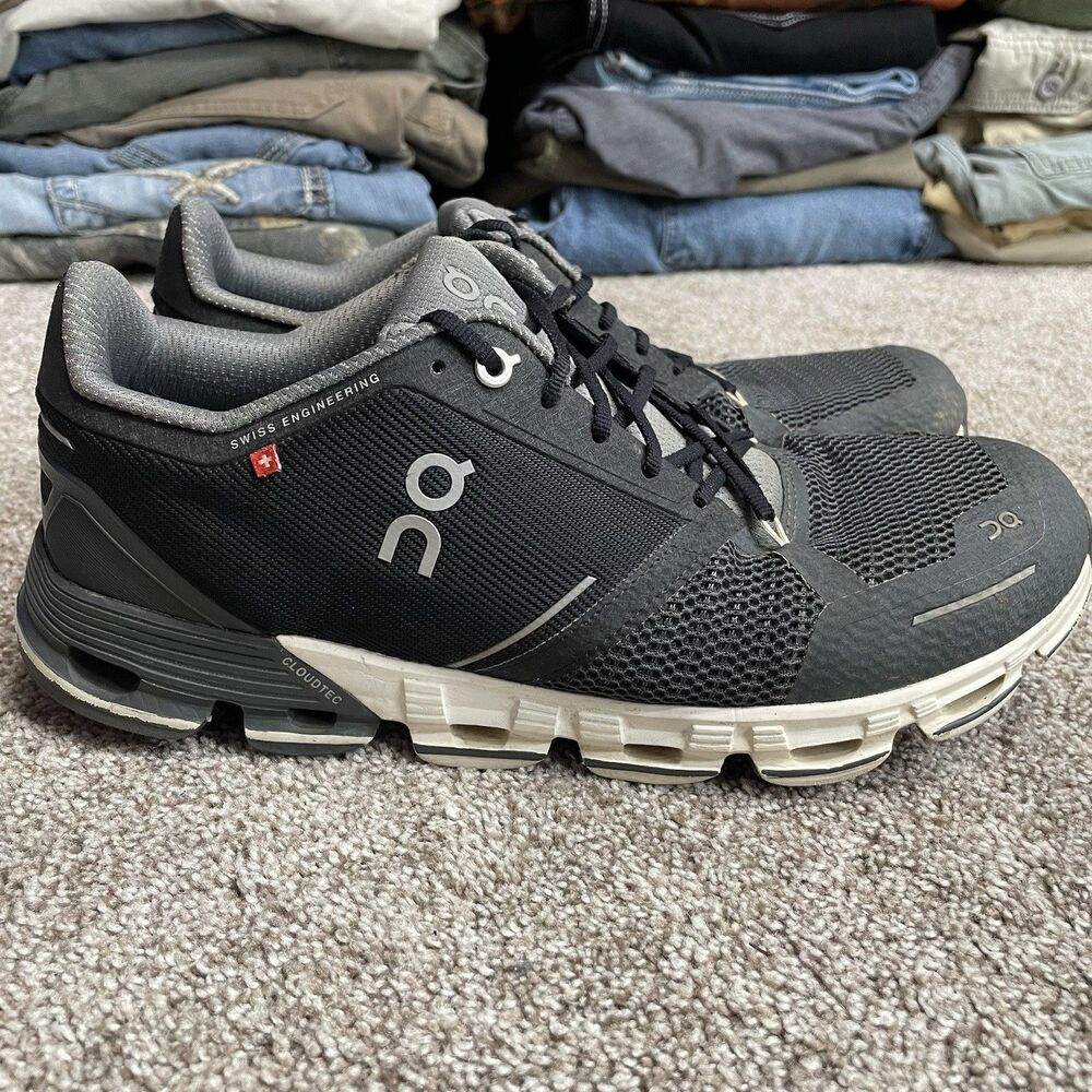 On Cloudflyer 4 Running Shoes Sneakers Black Lace Up Comfort Men's Size 8.5